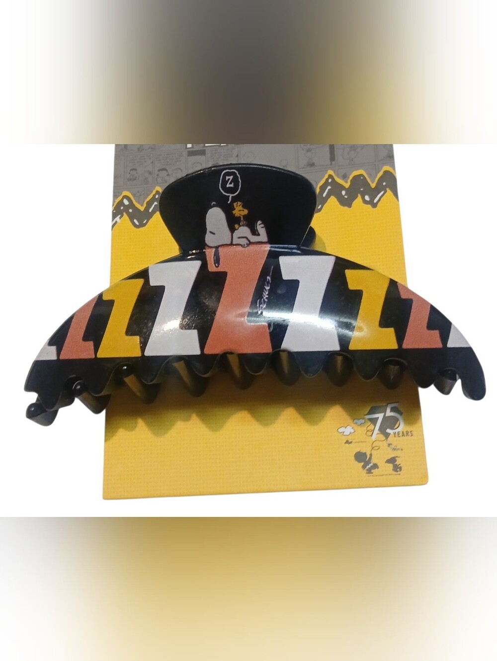 Peanuts- New In Package Snoopy Hair Clip - Black, Yellow, Orange. Age 12 + - Picture 6 of 8